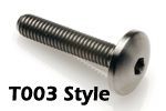 t003 style titanium screws titanium flat button allen head screw